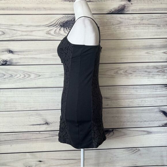 American Eagle Charcoal Grey Lace Mini Dress - Picture 5 of 9